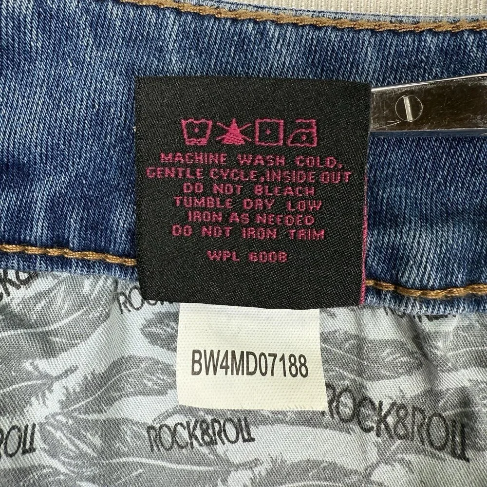 Rock & Roll Denim Women’s Mid Rise Bootcut Jeans W28 L36 Medium Wash